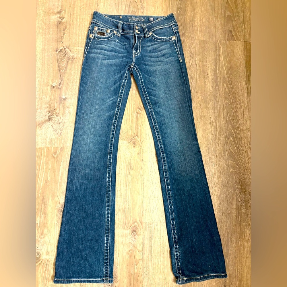Miss Me‎ Indigo signature Boot Cut Denim Jeans 28